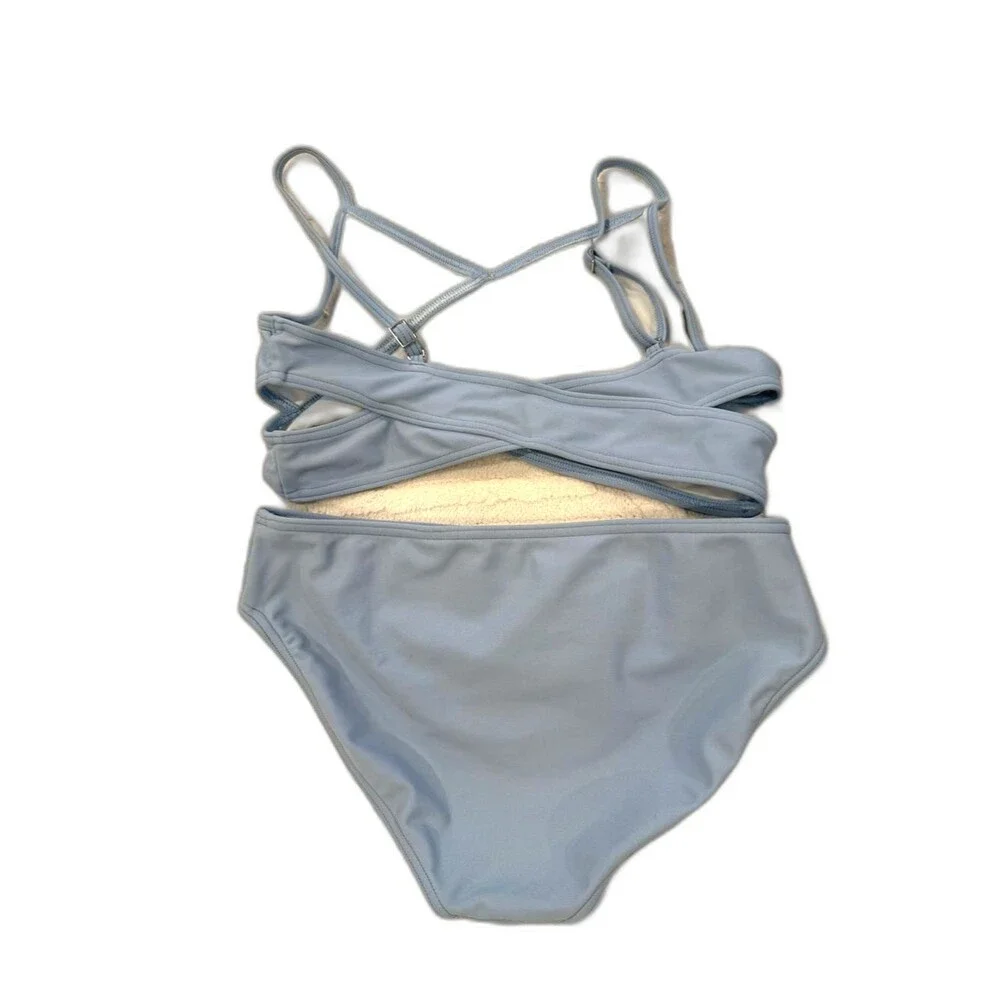 Abercrombie Kids Light Blue Bikini Swimsuit Set – Girls Size 9/10